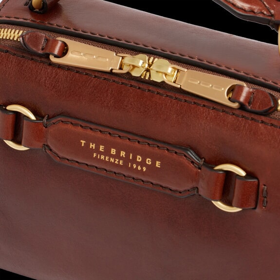 LAURA Mini sac &agrave; main avec bandouli&egrave;re MARRON - Sacs pour Femme