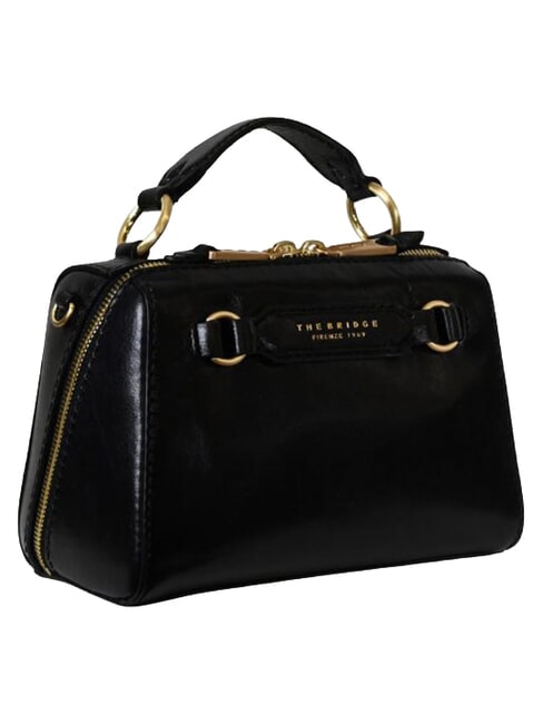 LAURA Mini sac &agrave; main avec bandouli&egrave;re black Gold - Sacs pour Femme