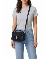 THE BRIDGE MIA Sac bandouli&egrave;re en cuir black Gold - Sacs pour Femme - 2