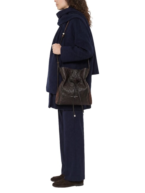 SIENNA sac seau bandouli&egrave;re en cuir exprim&eacute; - Sacs pour Femme