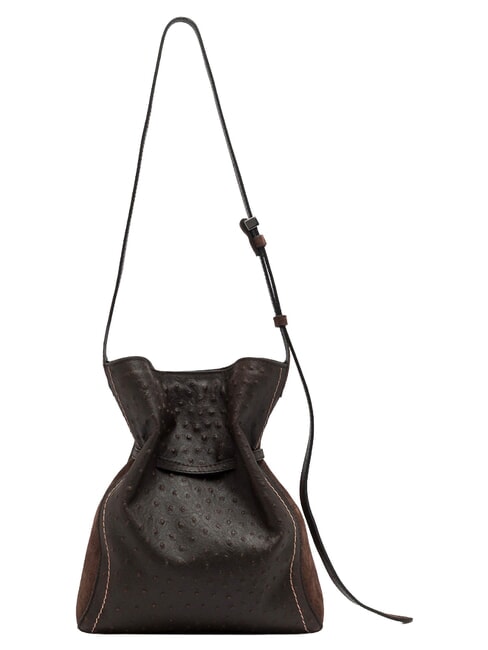 SIENNA sac seau bandouli&egrave;re en cuir exprim&eacute; - Sacs pour Femme
