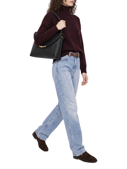 BEA Sac bandouli&egrave;re en cuir Noir - Sacs pour Femme