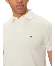 TOMMY HILFIGER TH polo &agrave; manches courtes coupe classique p&eacute;tale d'ivoire - chemise polo - 3