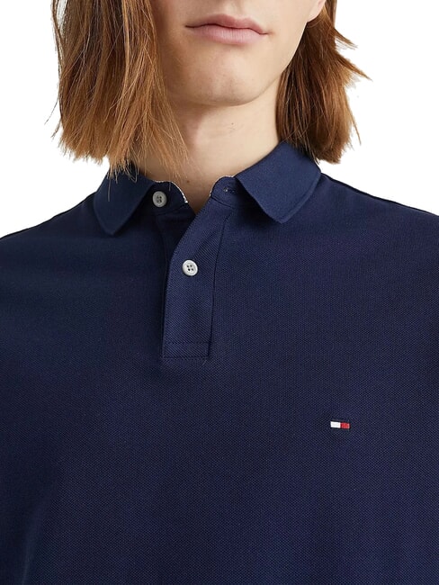 TH polo &agrave; manches courtes coupe classique marine carbone - chemise polo