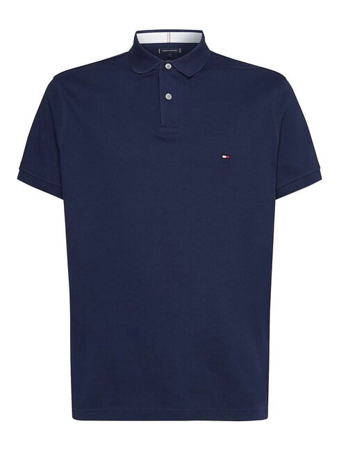 TH polo &agrave; manches courtes coupe classique marine carbone - chemise polo