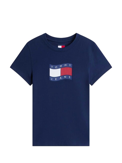 TJ FLAG T-shirt en coton marine nuit - T-shirt