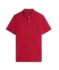 TOMMY HILFIGER TH polo en coton r&eacute;g&eacute;n&eacute;r&eacute; rouge r&eacute;gate - chemise polo - 3