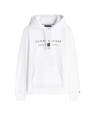 TOMMY HILFIGER TH Sweatshirt &agrave; capuche blanc - Pulls molletonn&eacute;s - 3