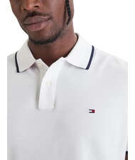 TOMMY HILFIGER TH polo en coton r&eacute;g&eacute;n&eacute;r&eacute; blanc - chemise polo - 3