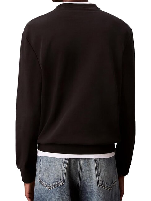 CKJ Sweat-shirt &agrave; col rond blanc &eacute;clatant - Pulls molletonn&eacute;s
