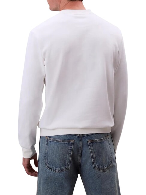 CKJ Sweat-shirt &agrave; col rond blanc &eacute;clatant - Pulls molletonn&eacute;s