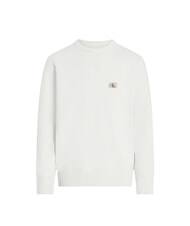 CALVIN KLEIN CKJ Sweat-shirt &agrave; col rond blanc &eacute;clatant - Pulls molletonn&eacute;s - 3