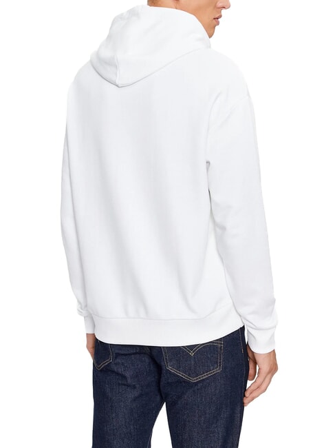 CKJ Sweatshirt &agrave; capuche blanc &eacute;clatant - Pulls molletonn&eacute;s