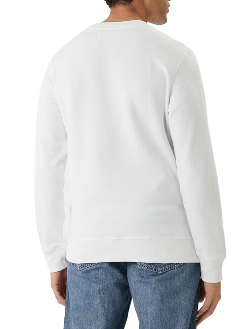 CKJ Sweat-shirt &agrave; col rond blanc &eacute;clatant - Pulls molletonn&eacute;s