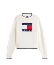 TOMMY HILFIGER TJ Pull en coton blanc ancien - Chandails pour femmes - 3