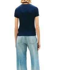 TOMMY HILFIGER SCRIPT LOGO T-shirt &agrave; manches courtes marine nuit noire 1 - T-shirt - 2