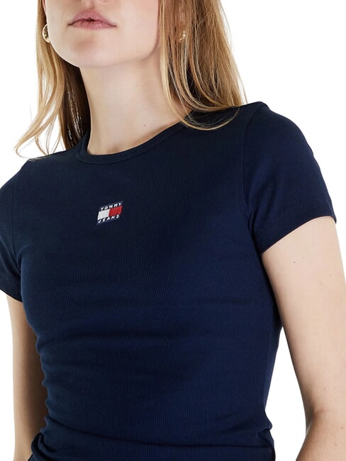 TH JEANS T-shirt c&ocirc;tel&eacute; &agrave; manches courtes marine nuit - T-shirt