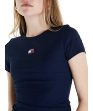 TOMMY HILFIGER TH JEANS T-shirt c&ocirc;tel&eacute; &agrave; manches courtes marine nuit - T-shirt - 3