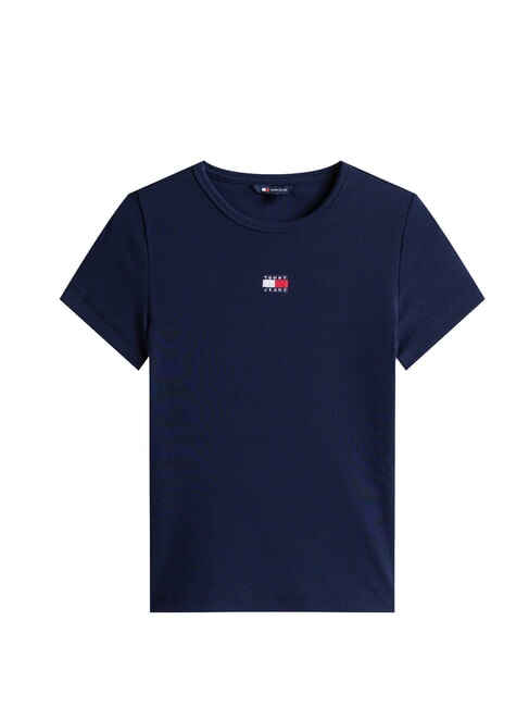 TH JEANS T-shirt c&ocirc;tel&eacute; &agrave; manches courtes marine nuit - T-shirt