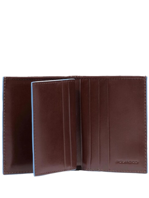 BLUE SQUARE Porte-cartes en cuir avec rabat ACAJOU - Portefeuilles Homme