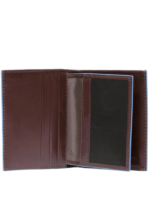 BLUE SQUARE Porte-cartes en cuir avec rabat ACAJOU - Portefeuilles Homme