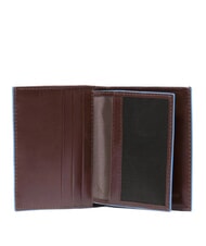 PIQUADRO BLUE SQUARE Porte-cartes en cuir avec rabat ACAJOU - Portefeuilles Homme - 3