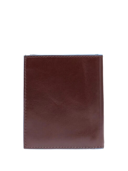 BLUE SQUARE Porte-cartes en cuir avec rabat ACAJOU - Portefeuilles Homme