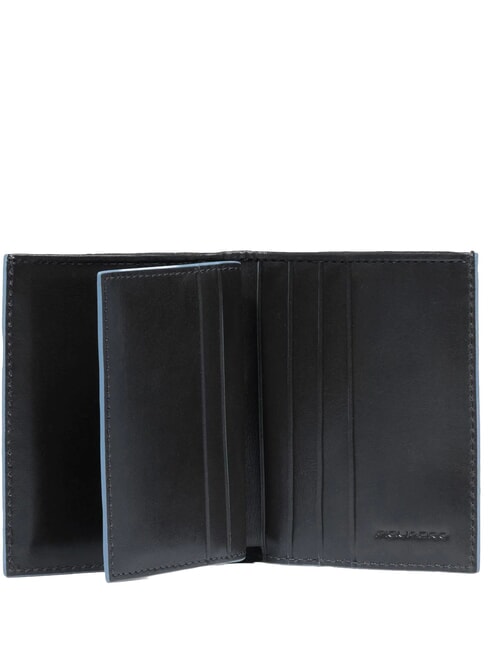 BLUE SQUARE Porte-cartes en cuir avec rabat Noir - Portefeuilles Homme