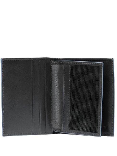 BLUE SQUARE Porte-cartes en cuir avec rabat Noir - Portefeuilles Homme