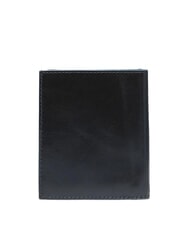 PIQUADRO BLUE SQUARE Porte-cartes en cuir avec rabat Noir - Portefeuilles Homme - 4