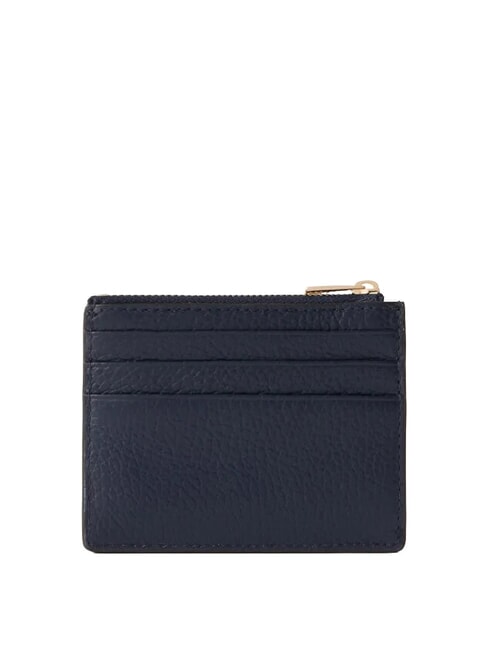 CAMELIA porte-cartes en cuir plat bleu encre - Portefeuilles Femme