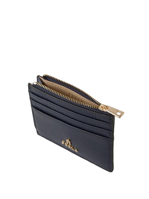 CAMELIA porte-cartes en cuir plat bleu encre - Portefeuilles Femme