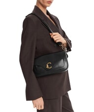 COCCINELLE C-ME CALF sac bandouli&egrave;re Noir - Sacs pour Femme - 2
