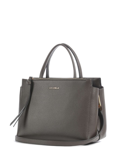 ARLETTIS Sac &agrave; main en cuir martel&eacute; boue - Sacs pour Femme