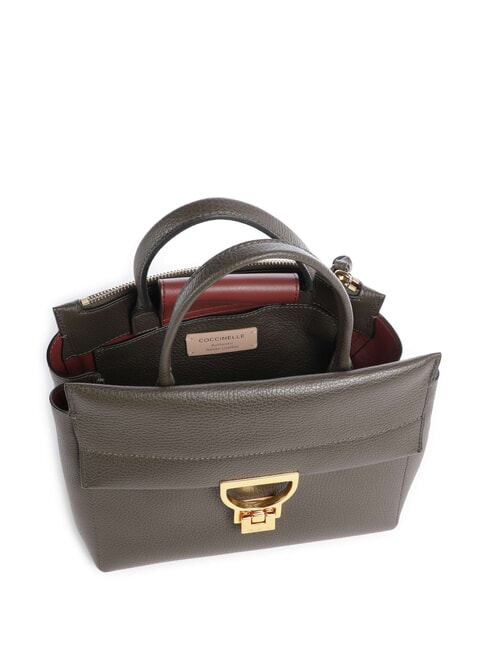 ARLETTIS Sac &agrave; main en cuir martel&eacute; boue - Sacs pour Femme