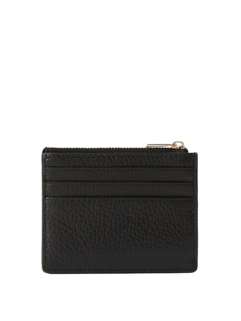 CAMELIA porte-cartes en cuir plat Noir - Portefeuilles Femme