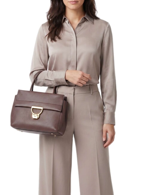 ARLETTIS Sac &agrave; main en cuir martel&eacute; baie - Sacs pour Femme