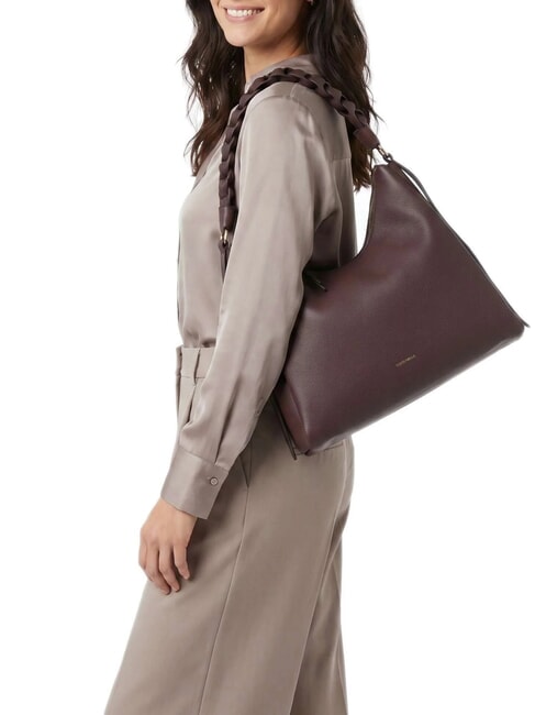BOHEME GRANA DOUBLE Grand sac bandouli&egrave;re en cuir baies/rose d'hiver - Sacs pour Femme