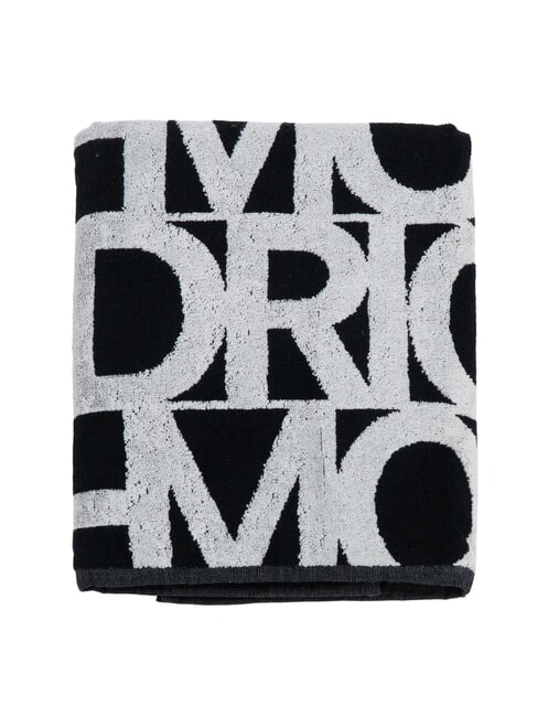 SNELKI Serviette de plage en coton noir2 - Accessoires Voyage