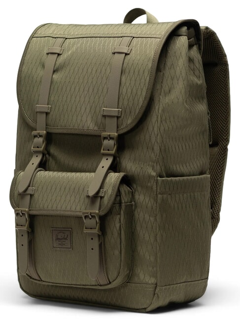 LITTLE AMERICA MID Sac &agrave; dos de taille moyenne diamant vert lierre - Sacs &agrave; dos pour l'&Eacute;cole & les Loisirs