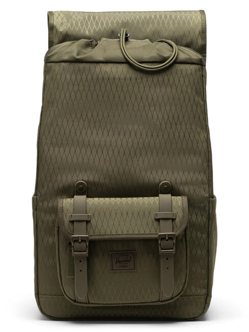 LITTLE AMERICA MID Sac &agrave; dos de taille moyenne diamant vert lierre - Sacs &agrave; dos pour l'&Eacute;cole & les Loisirs