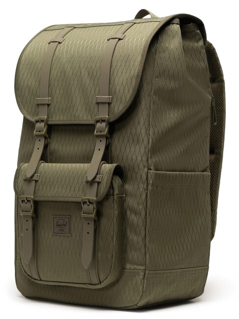 LITTLE AMERICA  Sac &agrave; dos de taille standard diamant vert lierre - Sacs &agrave; dos pour l'&Eacute;cole & les Loisirs