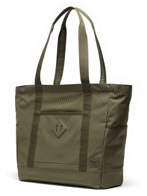 HERITAGE  Cabas &eacute;paule diamant vert lierre - Sacs pour Femme