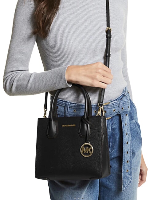 MERCER Sac &agrave; main avec bandouli&egrave;re, en cuir noir - Sacs pour Femme