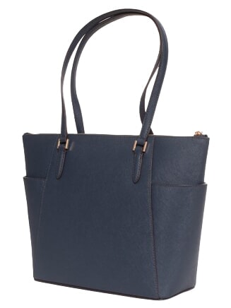 CHARLOTTE sac cabas bandouli&egrave;re en cuir marine - Sacs pour Femme