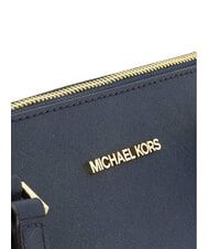 MICHAEL KORS CHARLOTTE sac cabas bandouli&egrave;re en cuir marine - Sacs pour Femme - 3