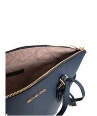 MICHAEL KORS CHARLOTTE sac cabas bandouli&egrave;re en cuir marine - Sacs pour Femme - 4