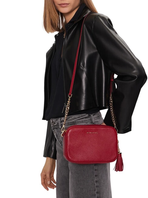 JET SET Mini sac bandouli&egrave;re en cuir rouge - Sacs pour Femme