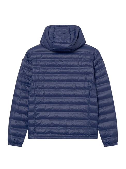 CHARLES Doudoune &agrave; capuche bleu 80d int&eacute;rieur vert 60f - Doudounes homme