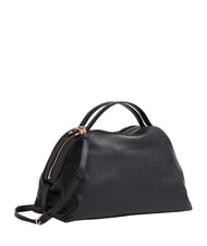 BORBONESE SEXY Sac &agrave; main avec bandouli&egrave;re, en cuir Noir - Sacs pour Femme - 2